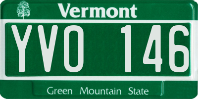 VT license plate YVO146