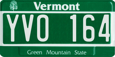 VT license plate YVO164