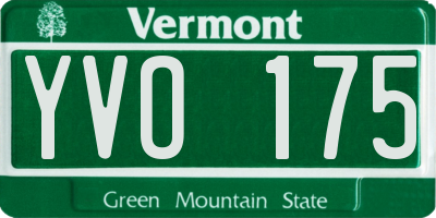 VT license plate YVO175