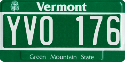 VT license plate YVO176