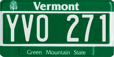 VT license plate YVO271