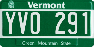VT license plate YVO291