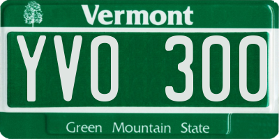 VT license plate YVO300