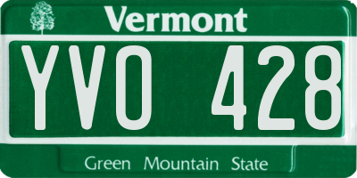 VT license plate YVO428