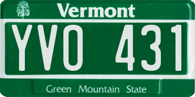 VT license plate YVO431