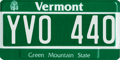 VT license plate YVO440