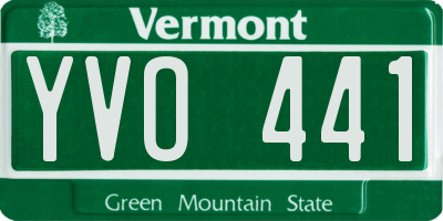 VT license plate YVO441