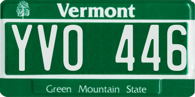 VT license plate YVO446