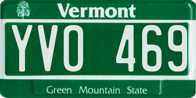 VT license plate YVO469