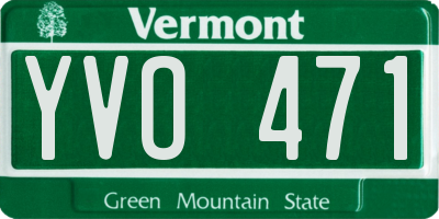 VT license plate YVO471