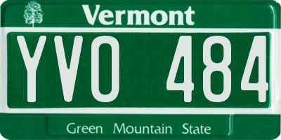 VT license plate YVO484