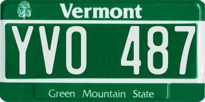 VT license plate YVO487