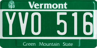 VT license plate YVO516