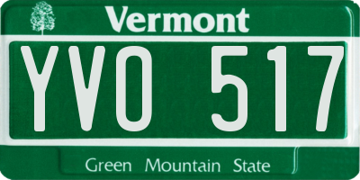 VT license plate YVO517