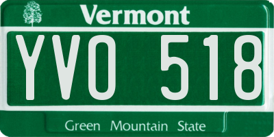 VT license plate YVO518