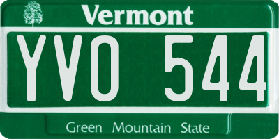 VT license plate YVO544