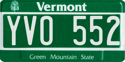 VT license plate YVO552
