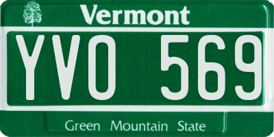 VT license plate YVO569