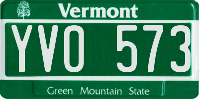 VT license plate YVO573