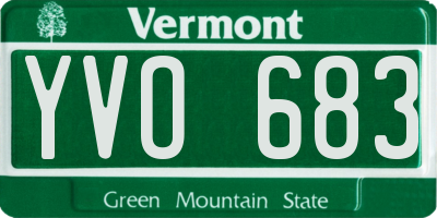 VT license plate YVO683