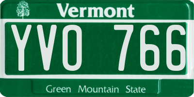 VT license plate YVO766
