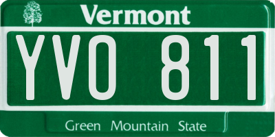 VT license plate YVO811