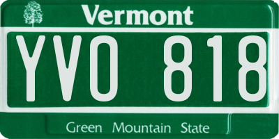 VT license plate YVO818