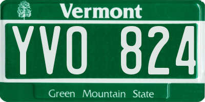 VT license plate YVO824