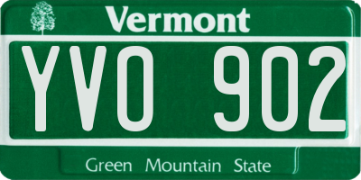 VT license plate YVO902