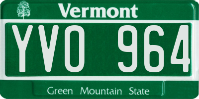 VT license plate YVO964
