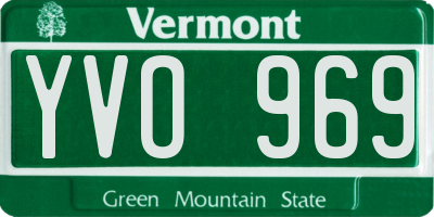 VT license plate YVO969