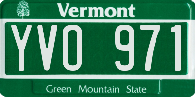 VT license plate YVO971