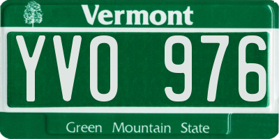 VT license plate YVO976