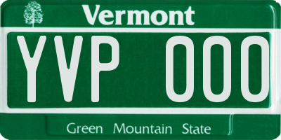 VT license plate YVP000