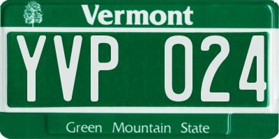 VT license plate YVP024