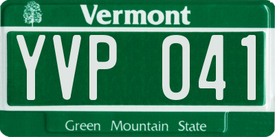 VT license plate YVP041