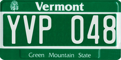 VT license plate YVP048