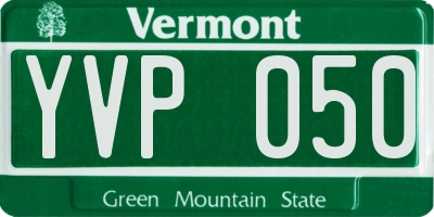 VT license plate YVP050