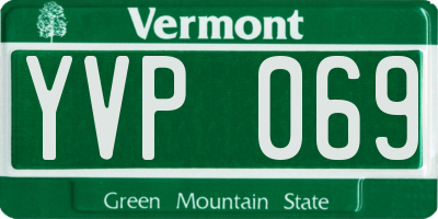 VT license plate YVP069