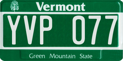 VT license plate YVP077