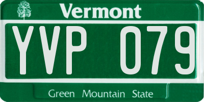 VT license plate YVP079