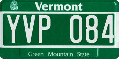 VT license plate YVP084