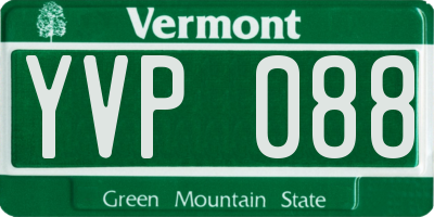VT license plate YVP088