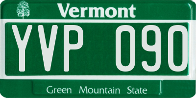 VT license plate YVP090