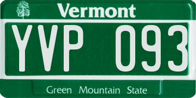 VT license plate YVP093