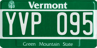 VT license plate YVP095