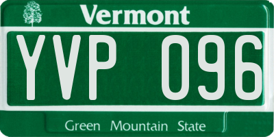 VT license plate YVP096