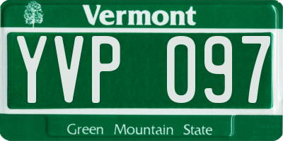 VT license plate YVP097