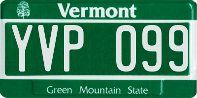 VT license plate YVP099