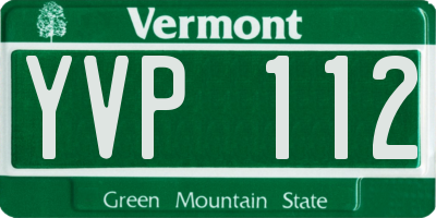 VT license plate YVP112